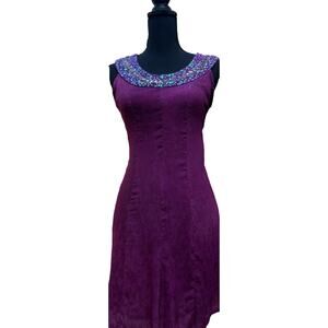 New Peppertree Jeweled Dress Purple Medium